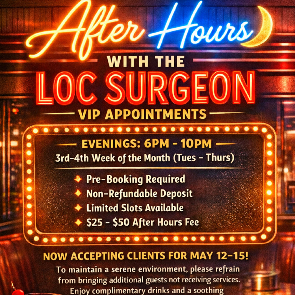 After Hours Retwist & Ropetwists at The Loc Surgeon LLC in Summerville, SC