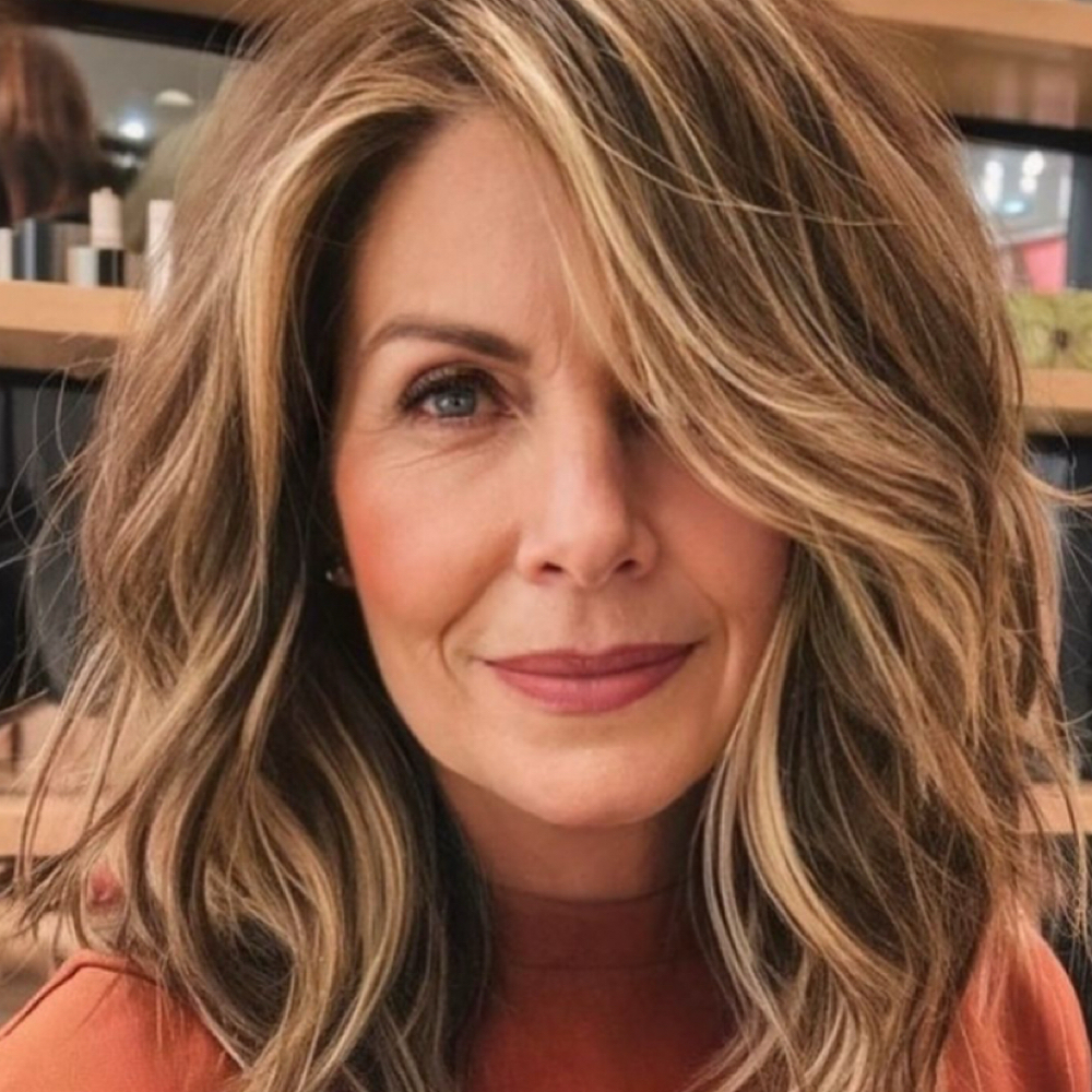 Partial Highlight And Blowdry