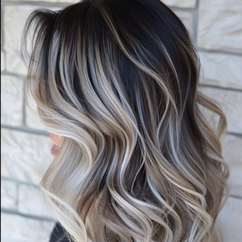Balayage at The Artist’s Cupboard hair salon in New Caney, TX