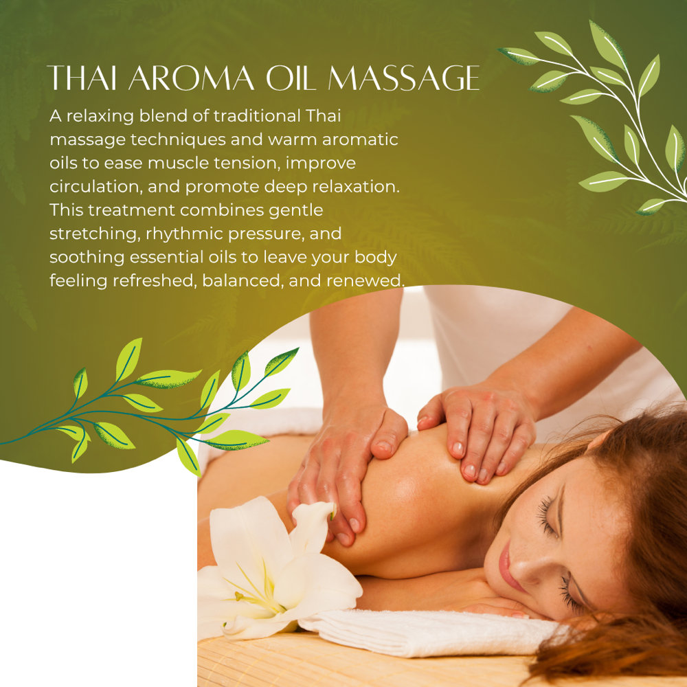 Thai Aroma Oil Massage at Sukho Thai massage studio in Mt Clemens, MI