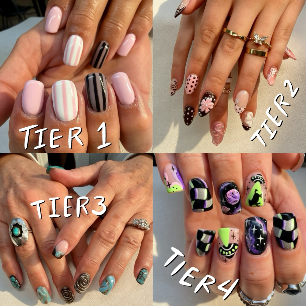 Nail Art Tiers at Artfully Morgan in Reno, NV