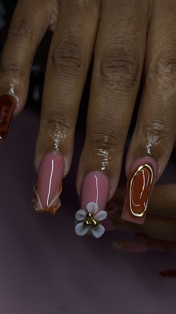 🤎 ACRYLIC FULL SETS at The Nail Barn in Beaumont, TX