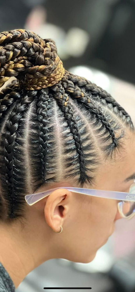 Braided Stitch Ponytail Hair Added