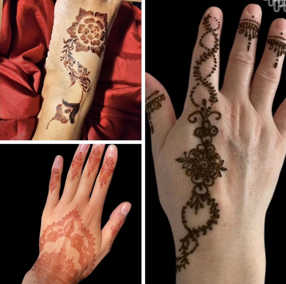 Henna Using Stencil