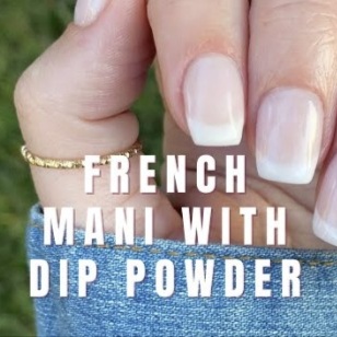 Dip Powder With French Tip at Bliss Beauty Bar in Houston, TX