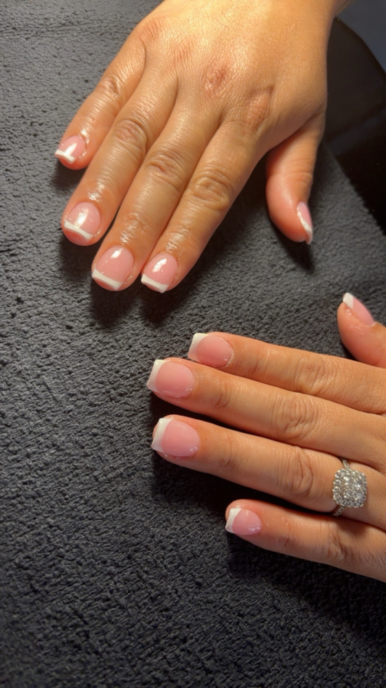 Acrylic Overlay “natural nails at A lil boujee nail boutique & spa in Harlingen, TX