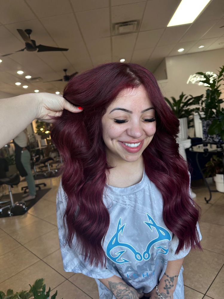 Extension Install at Earth & Fire Hair Studio in San Antonio, TX