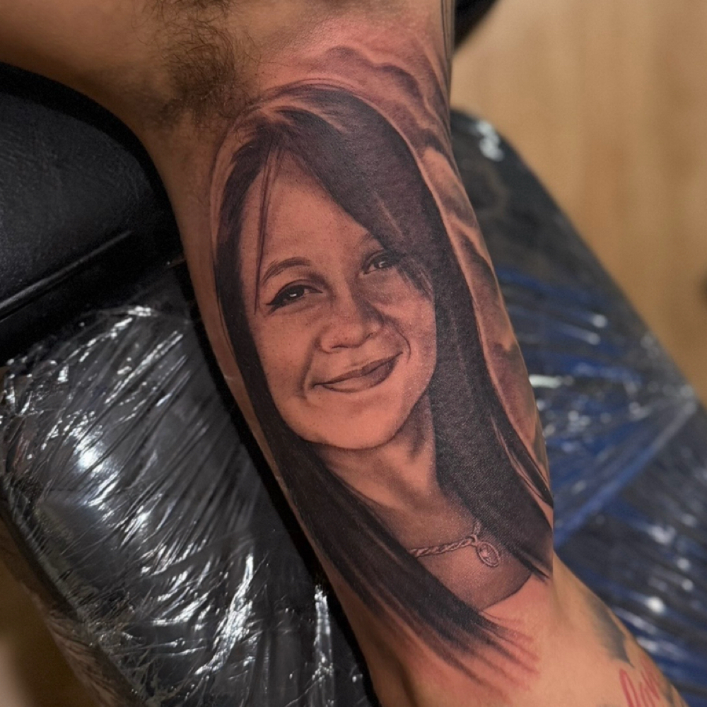 Single Portriat- Inner Bicep at Revision Body Art in Covina, CA