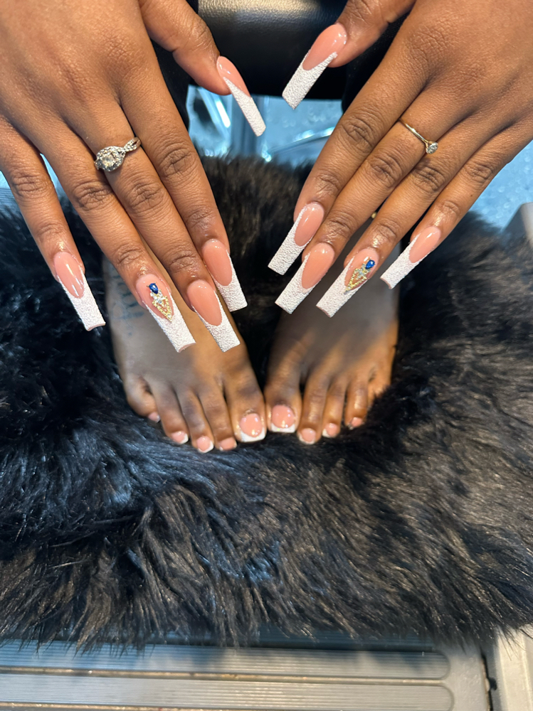 French Tip Fullset & Toes