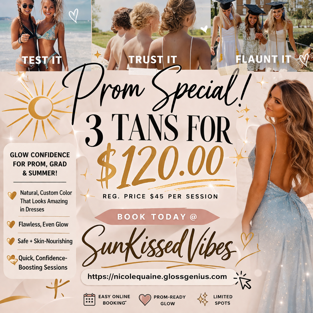 Prom Special at SunKissed Vibes in Port Huron, MI