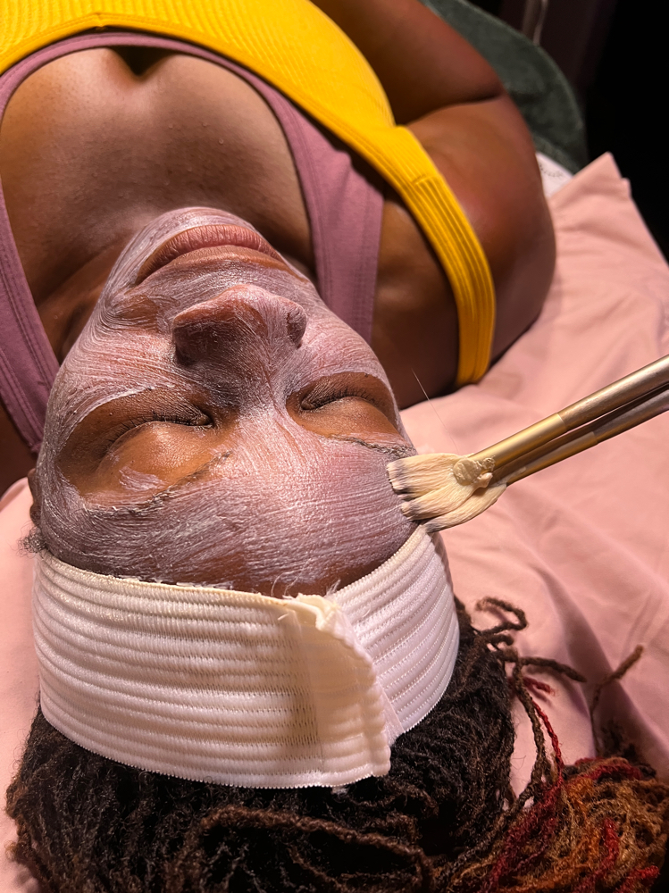 Seasonal facial- raspberry white peach