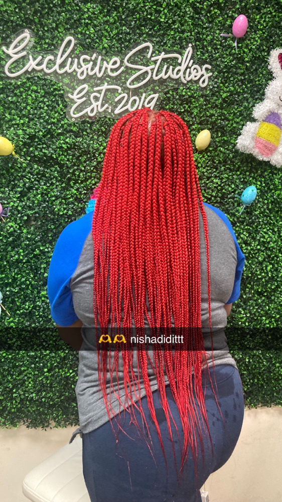 Small Box Braids On Short Hair