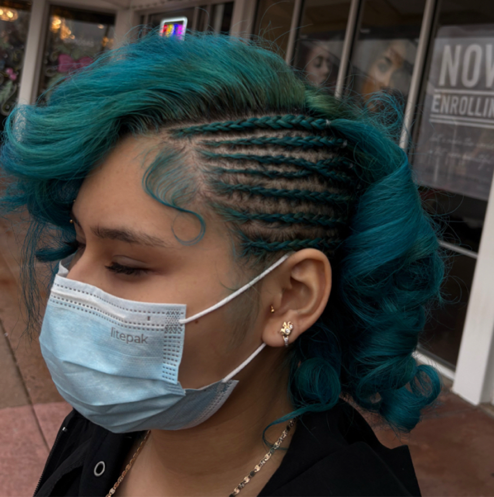 Side part braids at Touchedbyyasiii in Atlanta, GA