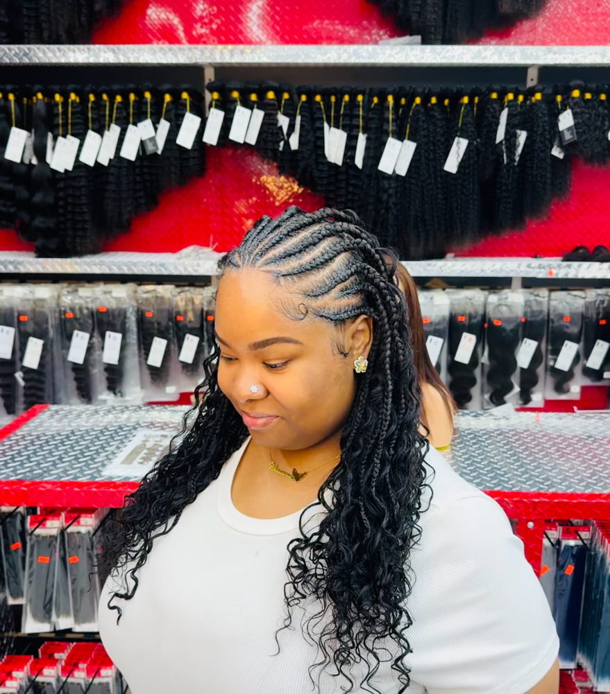 Fulani Braids With Knotless Braids