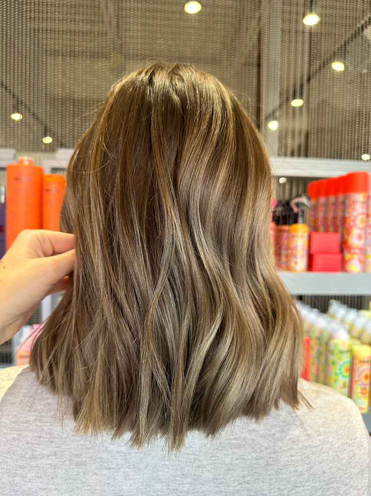 Base Color,Balayage, Haircut, Toner