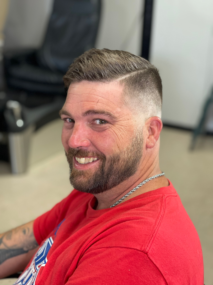 Mens Skin Fade w/ Beard