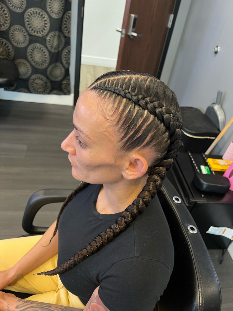 Two Braid Full Head at Deluxe Barber Lounge in Midvale, UT
