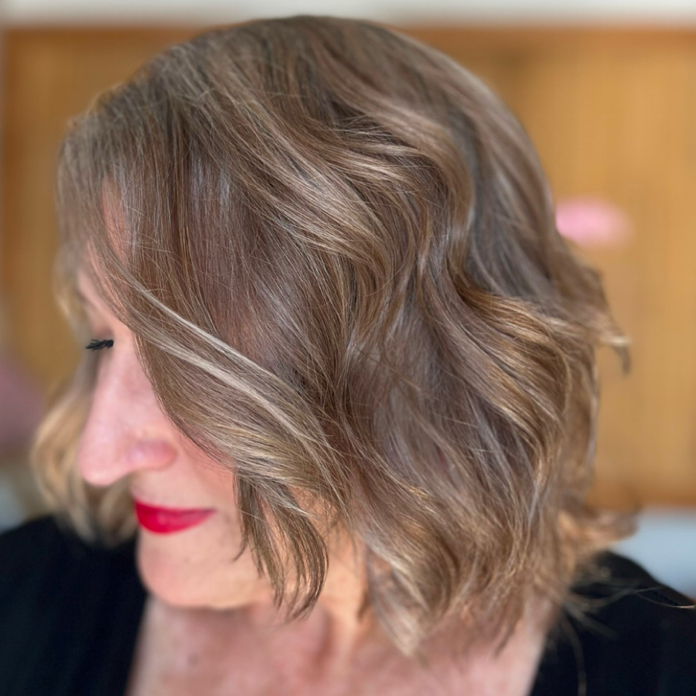Gray Color Retouch at Kristin Sharma l Blonding Specialist & Luxury Hairstylist in Vero Beach, FL
