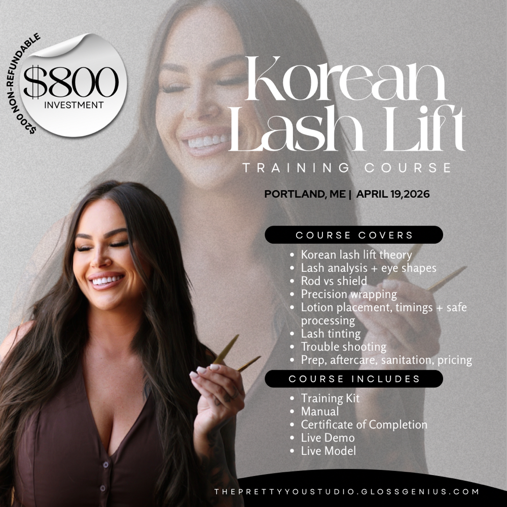 Korean Lash Lift Training 04/19 at The Pretty You Studio in Portland, ME