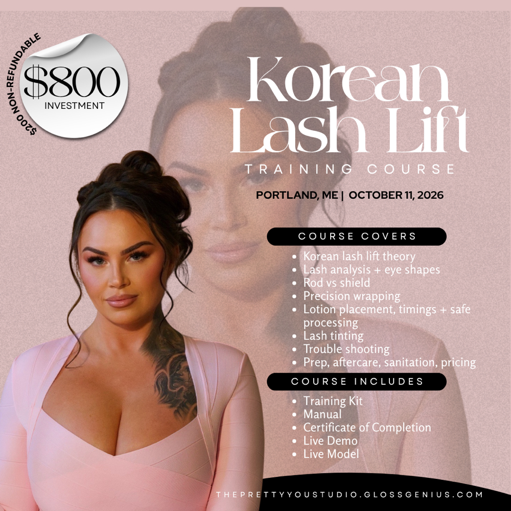 Korean Lash Lift Training 10/11 at The Pretty You Studio in Portland, ME