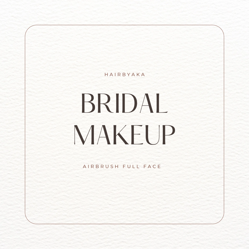 Bridal Airbrush Makeup (Full Face)