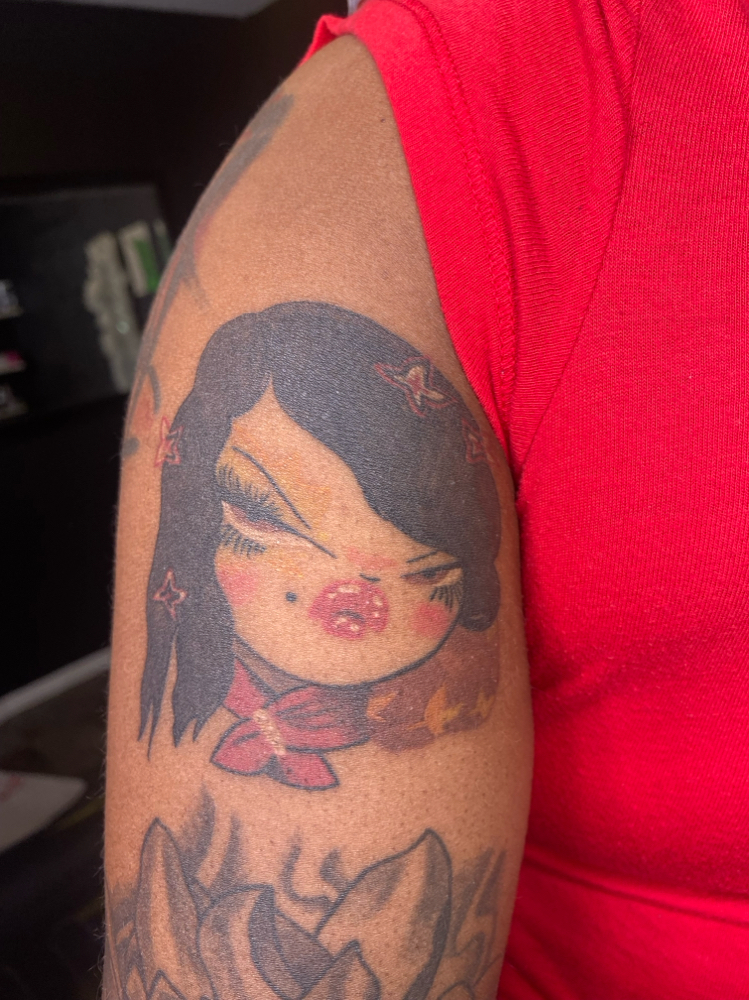 Palm sized tattoo