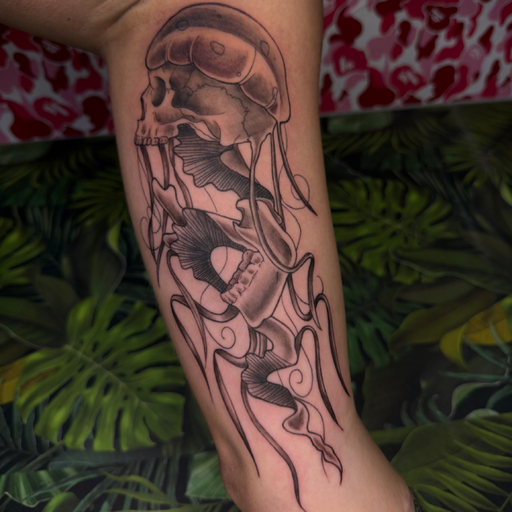 Palm sized tattoo at Rilla Tatted it in fayetteville, NC