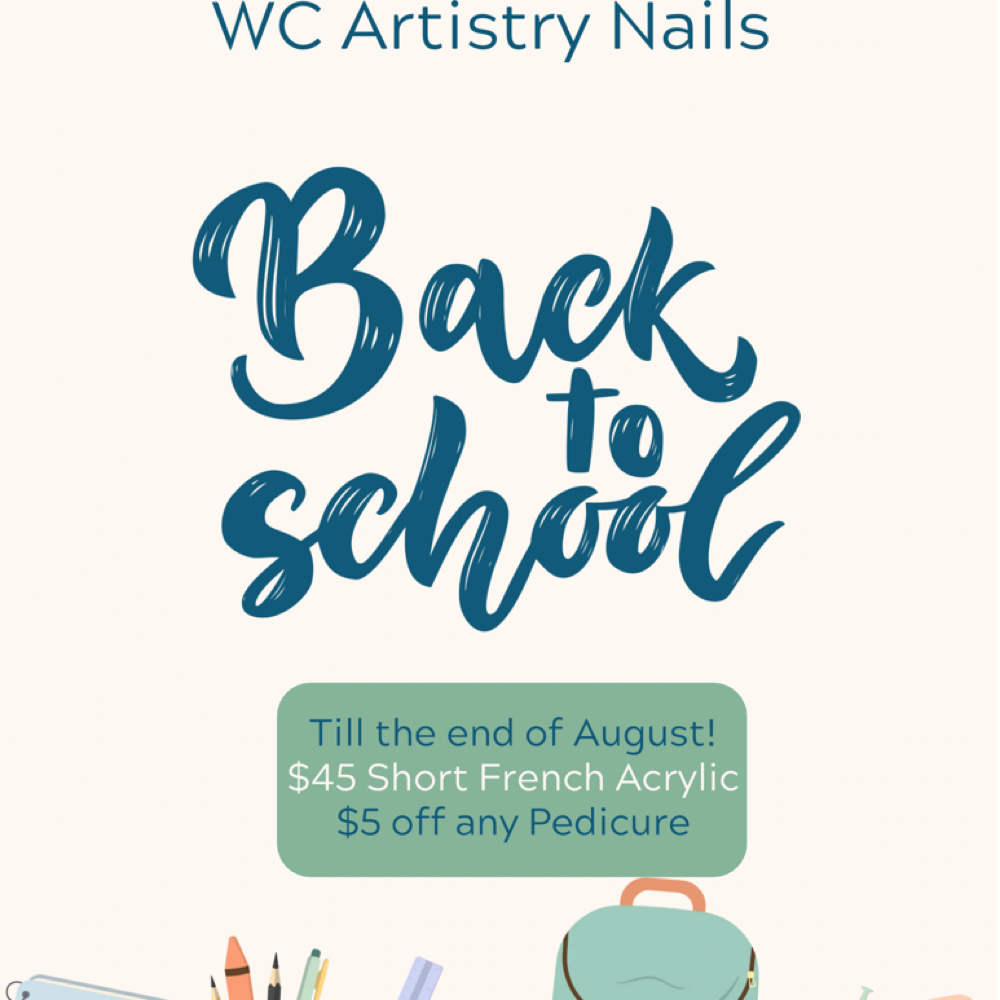 Back To School Nails at WC Artistry Nails in Hot Springs, AR