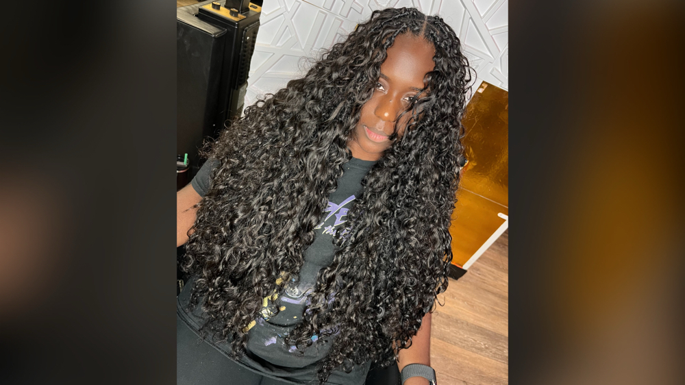 HYBRID Waist Raw Indian Curly Locs