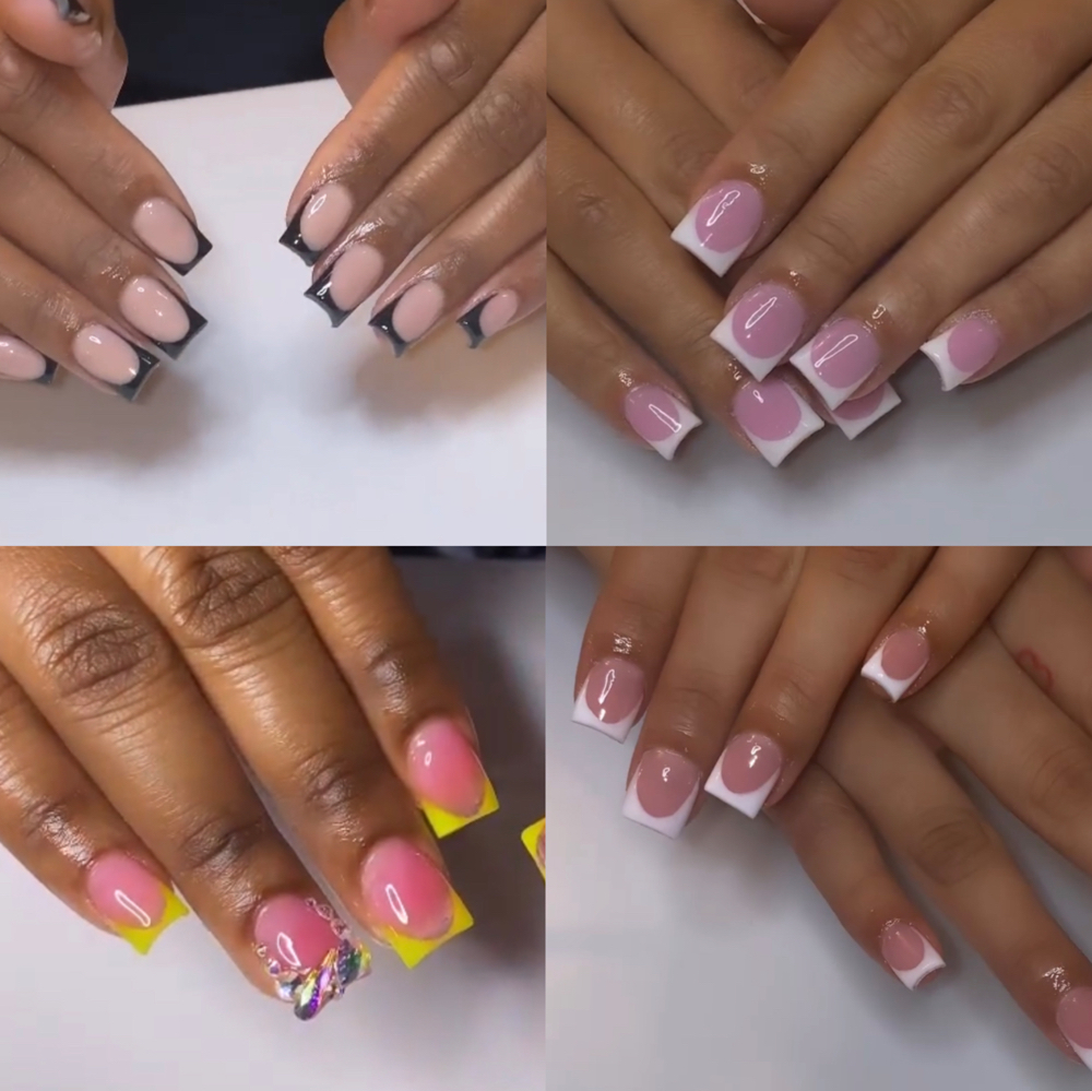 Nubbie Acry. French Tip Fullset