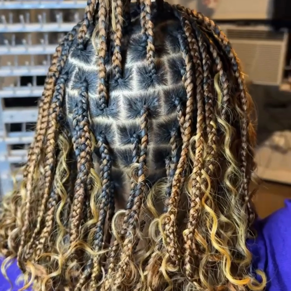 smedium BOHO knotless braids
