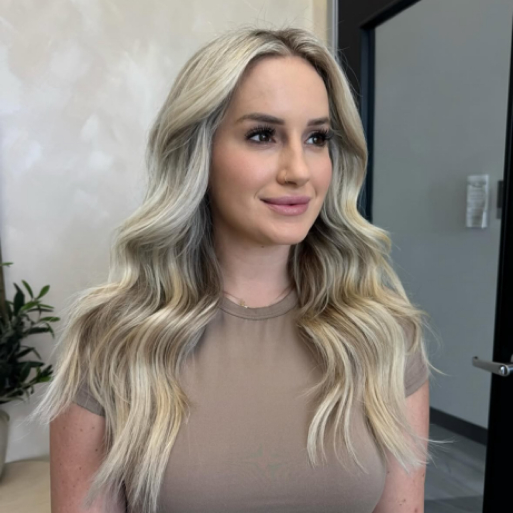 Full Highlight And Blowout at Blonding Texas Hair Studio in Cibolo, TX