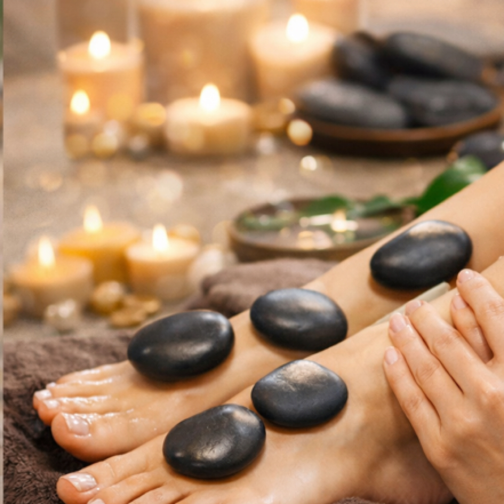 Head Spa + Hot Stone Foot Massage