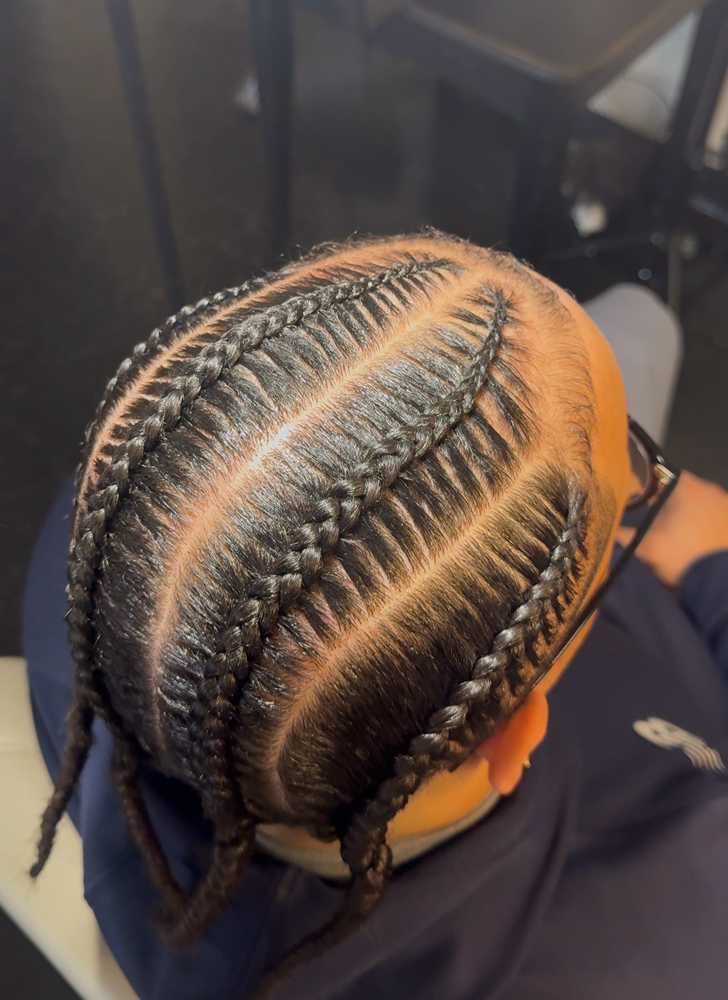 Men Stitch 4 braids at TopBrow Beauty Bar LLC in Taftville, CT