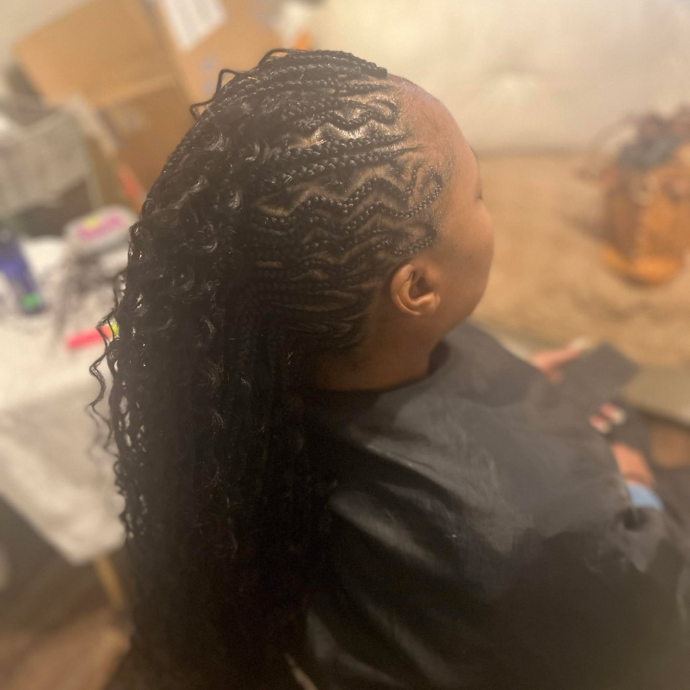 Mohawk at Tima hair braiding in Greensboro, NC