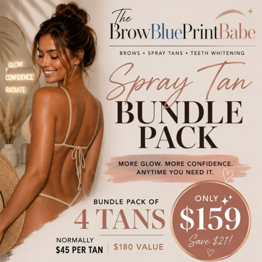 Spray Tan Bundle (4 Tans ) at TheBrowBluePrintBabe in Lincoln, CA