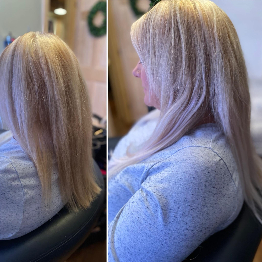 Full Foil Highlights w Base Color at Locs and Lashes in Alcoa, TN