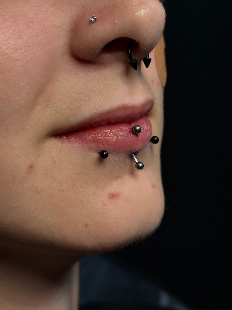 Vertical Labret Piercing