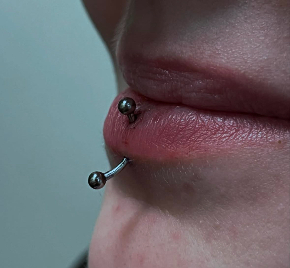 Vertical Labret Piercing