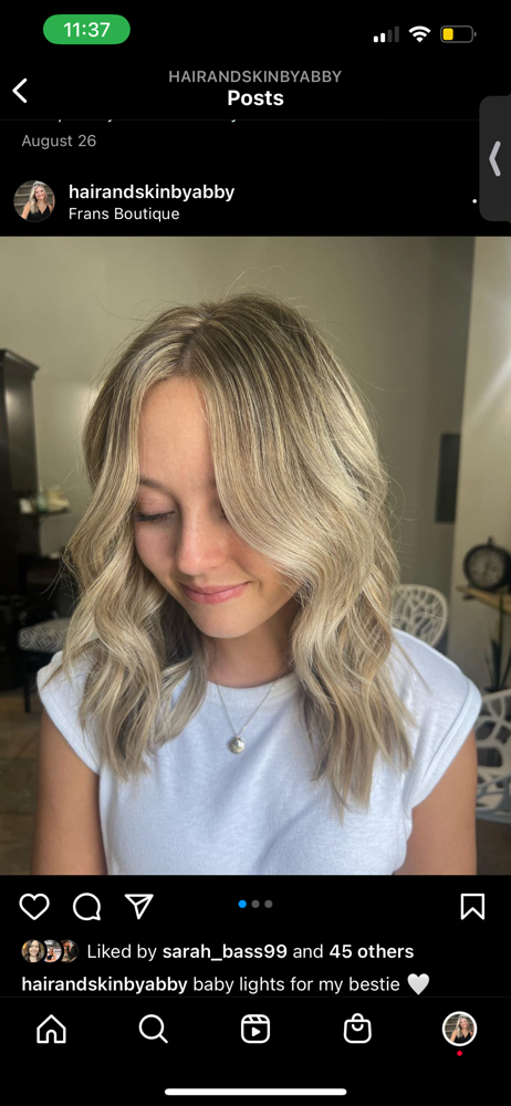 Partial Highlight+ Cut+ Blowdry at Abigail  Chapman in Jacksonville, FL