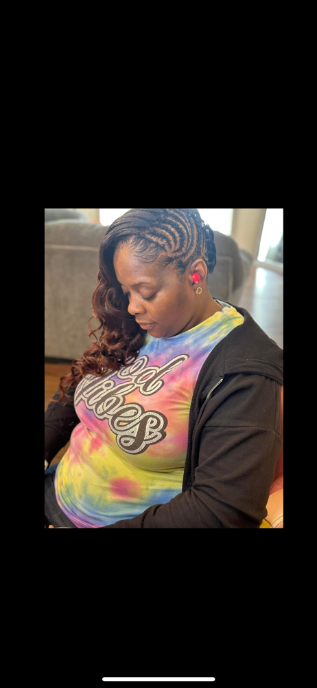 Side Braids With Sewin at Goddess Stylez in Sealy, TX