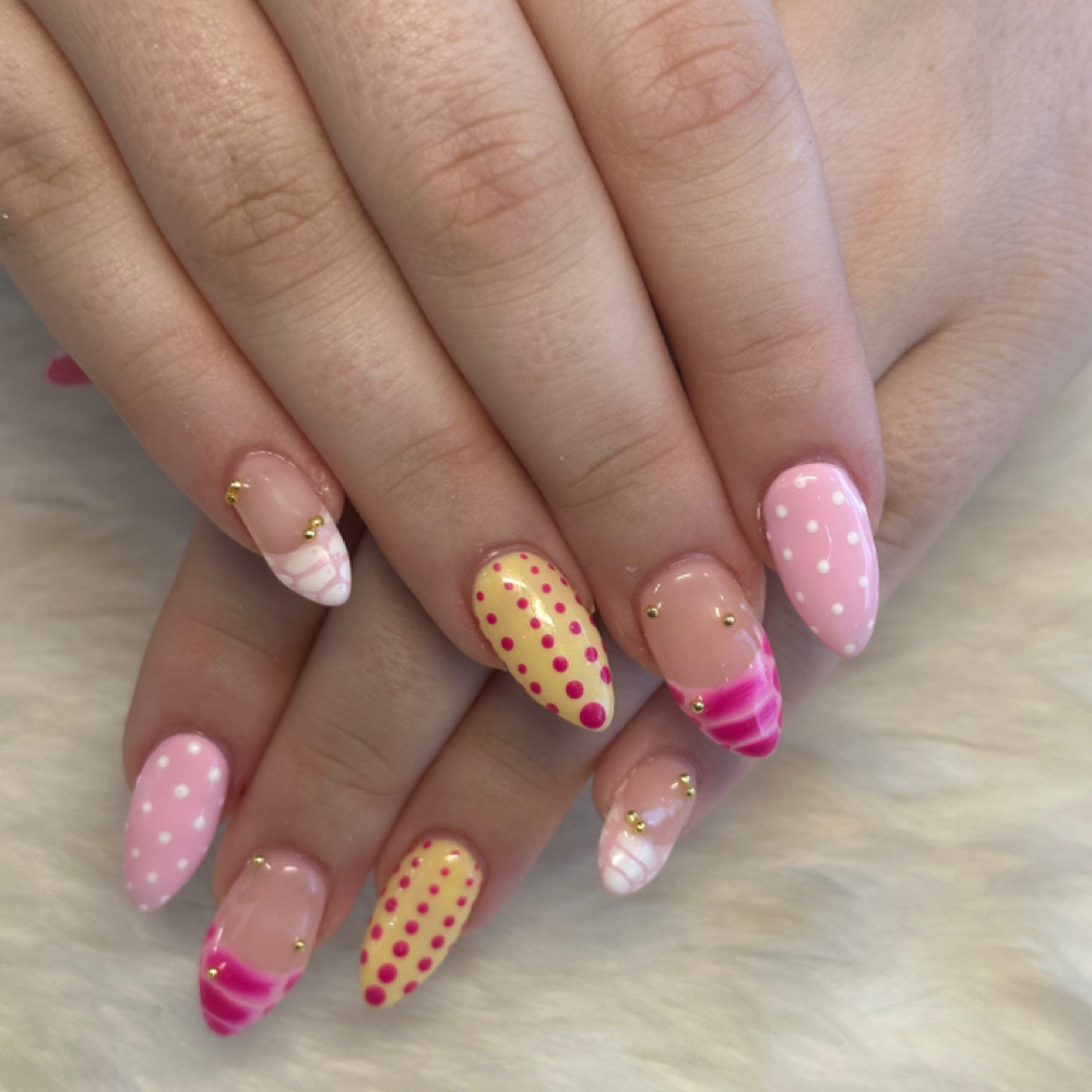 Gel Mani W/ Detailed Nail Art at K&E Nail Studio in Rapid City, SD