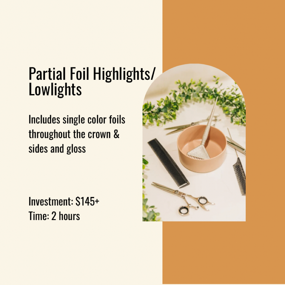 Partial Foil Highlights/Lowlights at Sunkissed Studio Salon in Palm Desert, CA