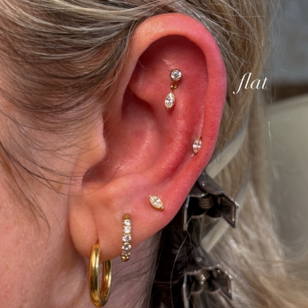 Flat Piercing at La Bella Salon in Minford, OH