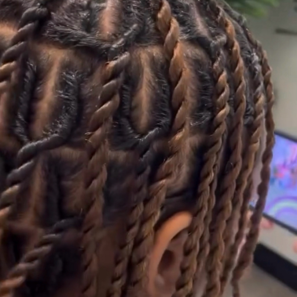 Two Strand Twists (No Hair Added) at Dose Braids in Dallas, TX