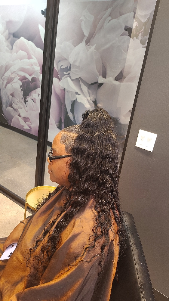 Half Up Half Down Sleek Ponytail at Marquita Hill-Mcgee in Naperville, IL