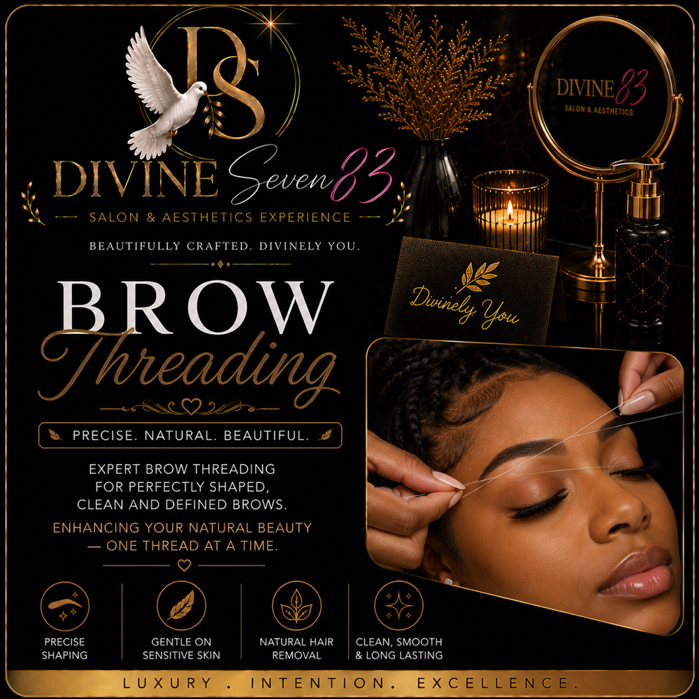Brow Threading at Divine Sevyn83 Salon & Aesthetics in Alexandria, LA