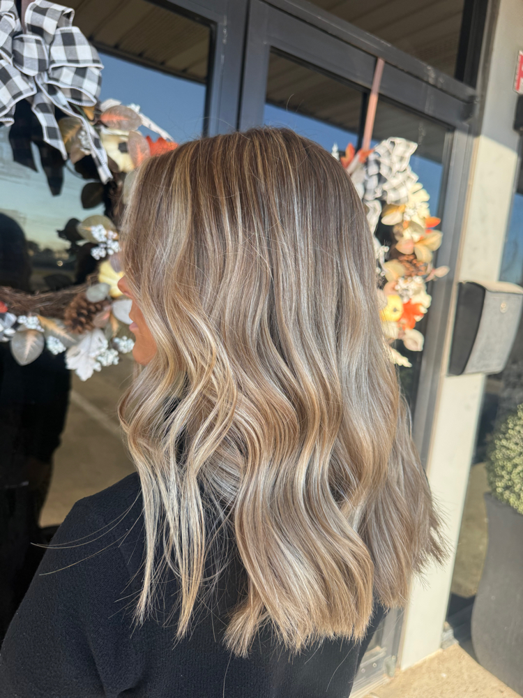 Root touch up full highlight at HAIR BY SAY in Nederland, TX