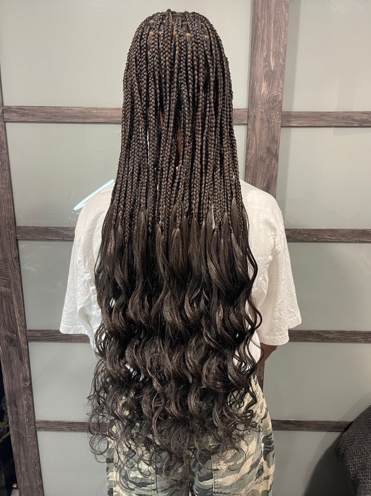 French Curl Knotless Braids