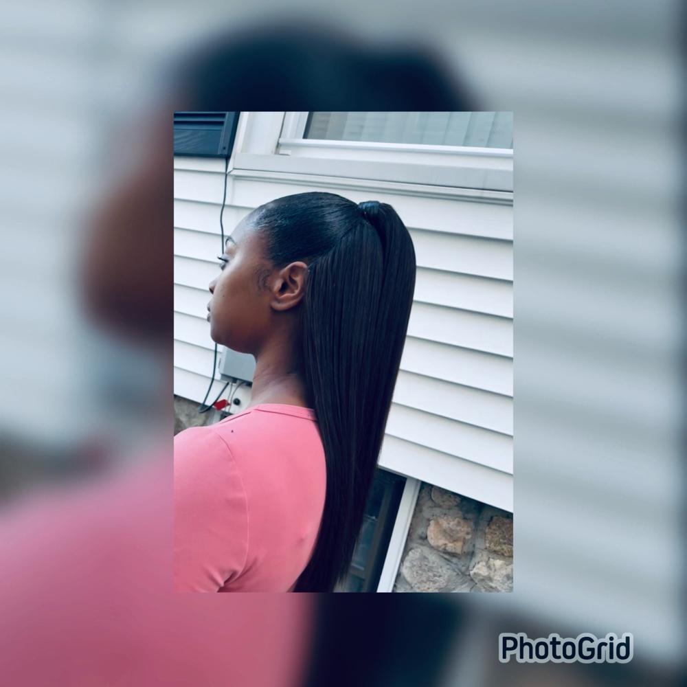 Half Up Half Down Quick Weave